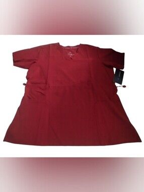 Scrubaid Performance Women's Medical Scrub Top in Cherry Red New XL